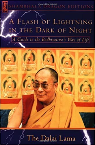 Book cover of A Flash of Lightning in the Dark of Night: A Guide to the Bodhisattva's Way of Life by Dalai Lama Book cover of A Flash of Lightning in the Dark of Night: A Guide to the Bodhisattva's Way of Life by Dalai Lama